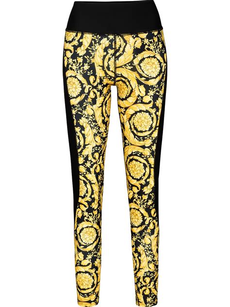 versace high waist leggings|versace barocco leggings.